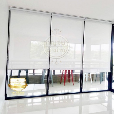 รับออกแบบม่านม้วนลำลูกกา